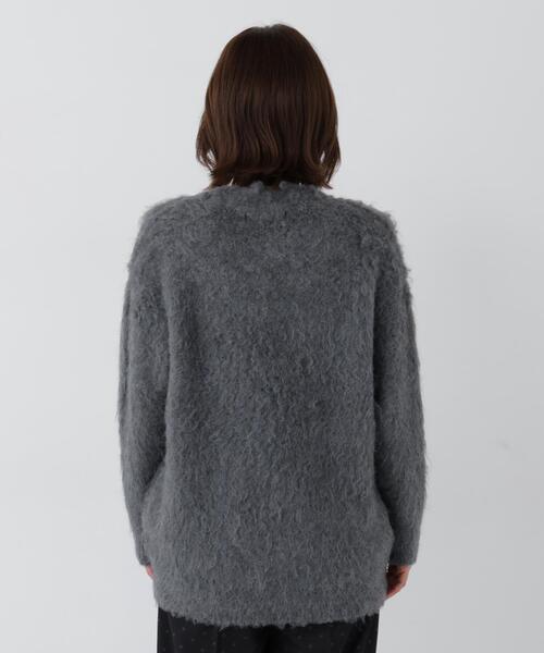 N.(N. Natural Beauty Basic)(エヌエヌナチュラルビューティーベーシック)の「ミドル丈シャギーニットカーディガン(カーディガン/ボレロ・レディース・ベージュ/グレー・FREE)」の11枚目の写真