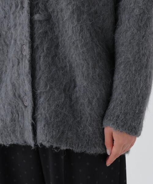 N.(N. Natural Beauty Basic)(エヌエヌナチュラルビューティーベーシック)の「ミドル丈シャギーニットカーディガン(カーディガン/ボレロ・レディース・ベージュ/グレー・FREE)」の14枚目の写真