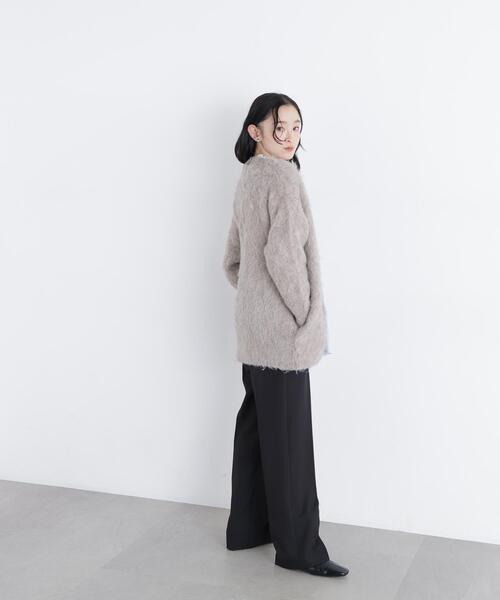 N.(N. Natural Beauty Basic)(エヌエヌナチュラルビューティーベーシック)の「ミドル丈シャギーニットカーディガン(カーディガン/ボレロ・レディース・ベージュ/グレー・FREE)」の22枚目の写真