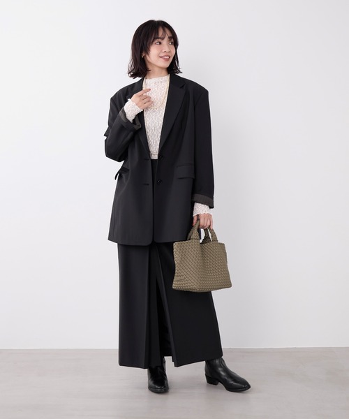 MICA&DEAL(マイカ&ディール)の「インバーテッドプリーツスカート〈2サイズ展開〉〈セットアップ対応〉(スカート・レディース・ベージュ/チャコールグレー/ブラック・38/36)」の9枚目の写真