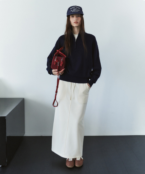 SIYAZU（シヤジュ）の「SIST9069 ファティーグ バンディング スウェット スカート_Cream（スカート・レディース・アイボリー・SMALL/MEDIUM）」の3枚目の写真