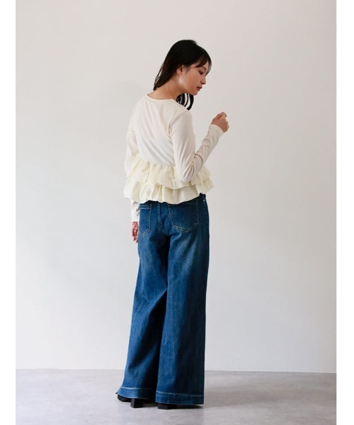 fifth(フィフス)の「カットリブオーガンジーバルーンプルオーバー(Tシャツ/カットソー・レディース・ブラック・M)」の4枚目の写真
