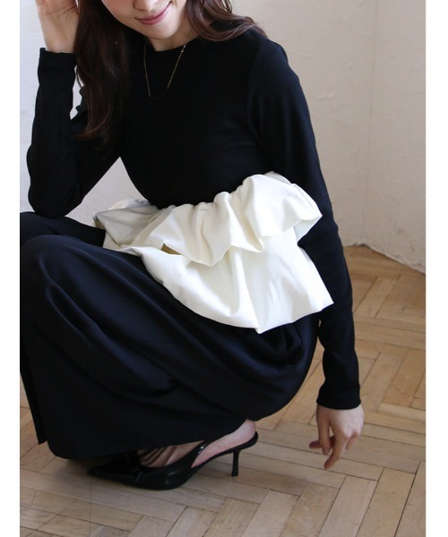fifth(フィフス)の「カットリブオーガンジーバルーンプルオーバー(Tシャツ/カットソー・レディース・ブラック・M)」の18枚目の写真
