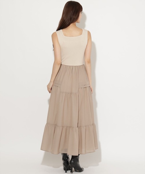AND COUTURE(アンドクチュール)の「シャツSETニットドッキングワンピース(ワンピース・レディース・ベージュ/ブラック/ホワイト・FREE)」の21枚目の写真