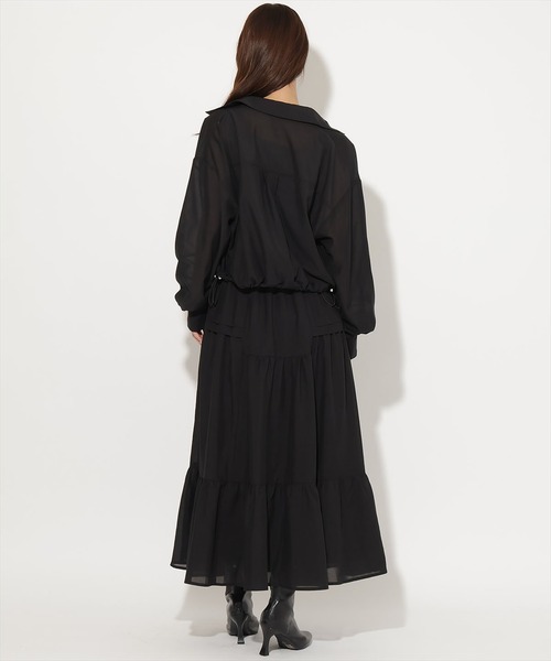 AND COUTURE(アンドクチュール)の「シャツSETニットドッキングワンピース(ワンピース・レディース・ベージュ/ブラック/ホワイト・FREE)」の12枚目の写真