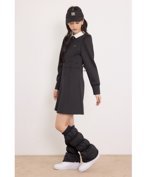 RIENDA GOLF(リエンダゴルフ)の「【RIENDA GOLF】配色ハーフジッププリンセスワンピース 秋服 冬服(ワンピース・レディース・ブルー系その他/ブラウン系その他/ブラック・SMALL/MEDIUM)」の5枚目の写真