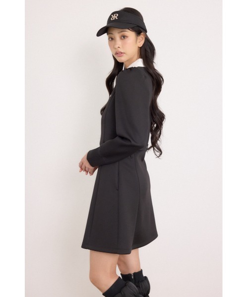 RIENDA GOLF(リエンダゴルフ)の「【RIENDA GOLF】配色ハーフジッププリンセスワンピース 秋服 冬服(ワンピース・レディース・ブルー系その他/ブラウン系その他/ブラック・SMALL/MEDIUM)」の8枚目の写真