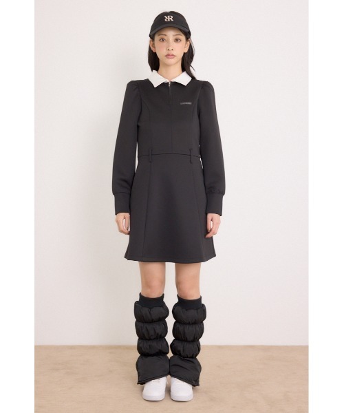 RIENDA GOLF(リエンダゴルフ)の「【RIENDA GOLF】配色ハーフジッププリンセスワンピース 秋服 冬服(ワンピース・レディース・ブルー系その他/ブラウン系その他/ブラック・SMALL/MEDIUM)」の10枚目の写真