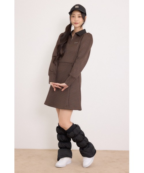 RIENDA GOLF(リエンダゴルフ)の「【RIENDA GOLF】配色ハーフジッププリンセスワンピース 秋服 冬服(ワンピース・レディース・ブルー系その他/ブラウン系その他/ブラック・SMALL/MEDIUM)」の12枚目の写真