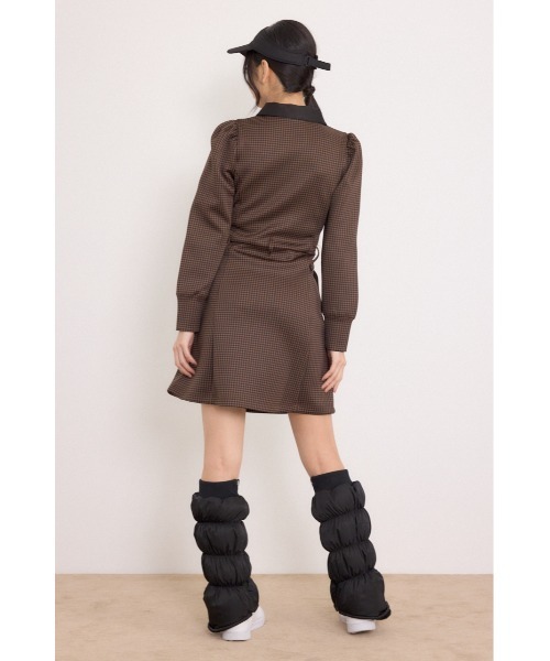 RIENDA GOLF(リエンダゴルフ)の「【RIENDA GOLF】配色ハーフジッププリンセスワンピース 秋服 冬服(ワンピース・レディース・ブルー系その他/ブラウン系その他/ブラック・SMALL/MEDIUM)」の14枚目の写真