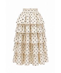 DOT SHEER TIERED SKIRT / ドットシアーティアードスカート