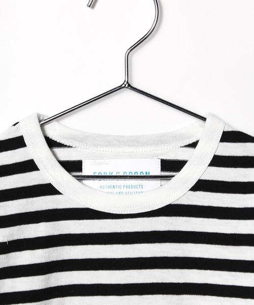 URBAN RESEARCH DOORS（アーバンリサーチドアーズ）の「FORK＆SPOON ボーダークルーネックL/S（Tシャツ/カットソー・キッズ・ベージュ/ブラック/グレー・90/105/120/135）」の10枚目の写真