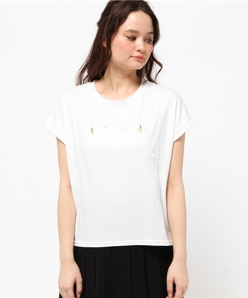 SoLA(Sister Of Los Angels)(ソラ(シスターオブロサンゼルス))の「STATE TEE SUNSHINE/ステイト箔プリントTシャツ(Tシャツ/カットソー・レディース・その他1/その他2/その他3・FREE)」の4枚目の写真