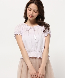 earth music&ecology | 【2016Summer】カラミギャザーリボンブラウス(シャツ/ブラウス)