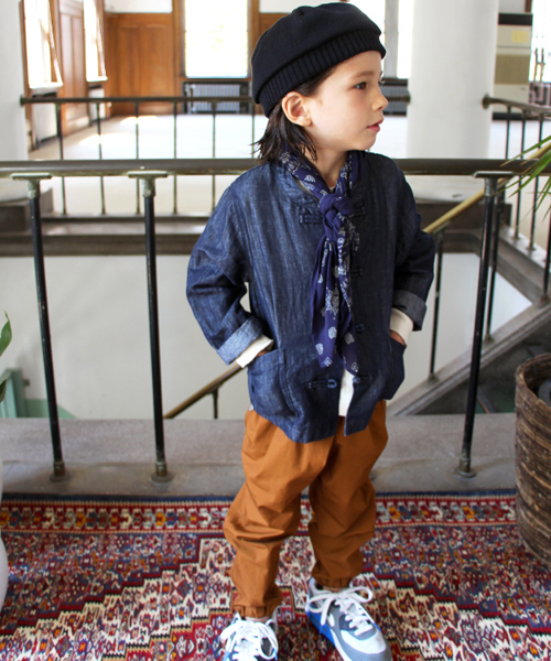 SWAP MEET MARKET（スワップミートマーケット）の「綿麻カンフージャケット（その他アウター・キッズ・ネイビー・110/120/100/140/130）」の7枚目の写真