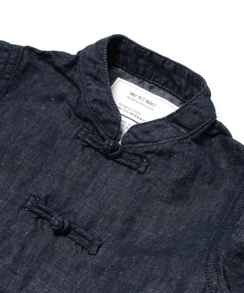 SWAP MEET MARKET（スワップミートマーケット）の「綿麻カンフージャケット（その他アウター・キッズ・ネイビー・110/120/100/140/130）」の3枚目の写真