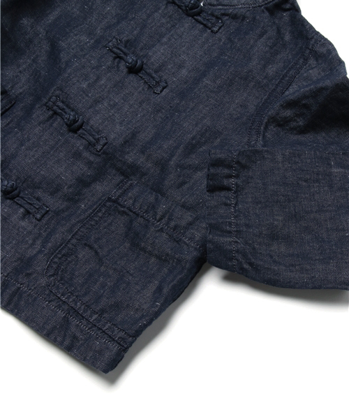 SWAP MEET MARKET（スワップミートマーケット）の「綿麻カンフージャケット（その他アウター・キッズ・ネイビー・110/120/100/140/130）」の4枚目の写真