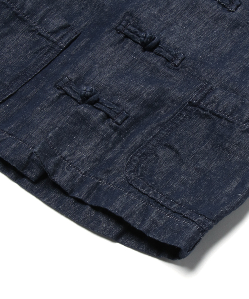 SWAP MEET MARKET（スワップミートマーケット）の「綿麻カンフージャケット（その他アウター・キッズ・ネイビー・110/120/100/140/130）」の5枚目の写真