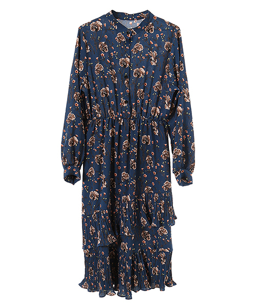 fifth(フィフス)の「フラワーティアードフリルワンピース(ワンピース・レディース・キャメル/ブラック/ブルー・MEDIUM)」の2枚目の写真