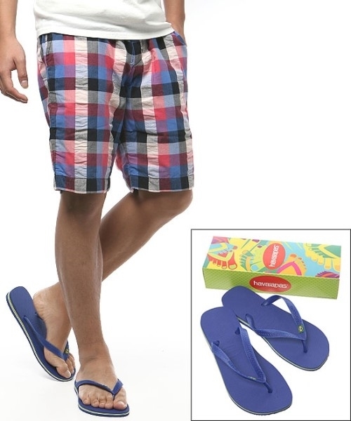 havaianas(ハワイアナス)の「Havaianas / ハワイアナス BRASIL ビーチサンダル(サンダル・メンズ・ロイヤルブルー/イエロー・US9)」の4枚目の写真