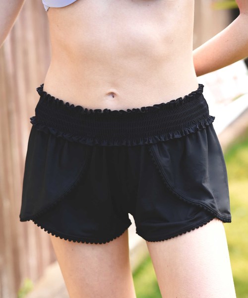 SUNBABIES（サンベイビーズ）の「ポンポンショートパンツ（水着・レディース・ミント/ラベンダー/ブルー系その他/ブラック・L/S/M）」の15枚目の写真