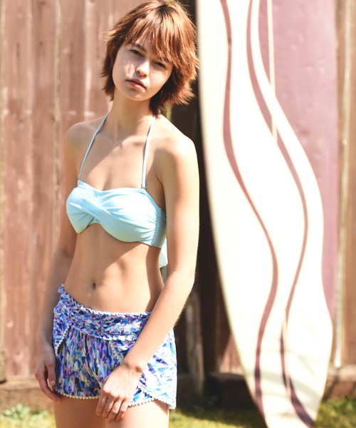 SUNBABIES（サンベイビーズ）の「ポンポンショートパンツ（水着・レディース・ミント/ラベンダー/ブルー系その他/ブラック・L/S/M）」の10枚目の写真