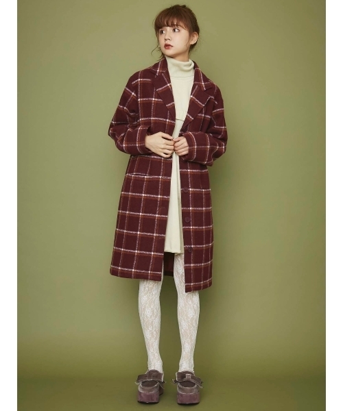 merry jenny（メリージェニー）の「スクエアフリルニットワンピース（ワンピース・レディース・ブラック/パープル/アイボリー・FREE）」の4枚目の写真