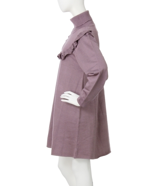 merry jenny（メリージェニー）の「スクエアフリルニットワンピース（ワンピース・レディース・ブラック/パープル/アイボリー・FREE）」の5枚目の写真