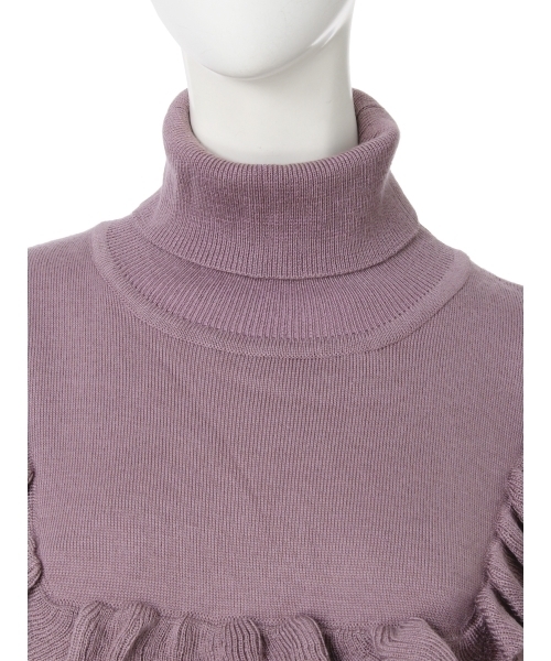 merry jenny（メリージェニー）の「スクエアフリルニットワンピース（ワンピース・レディース・ブラック/パープル/アイボリー・FREE）」の7枚目の写真