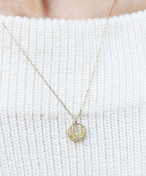 TAKE-UP(テイクアップ)の「K18パニエ クレセントネックレス(ネックレス・レディース・イエローゴールド・FREE)」の5枚目の写真