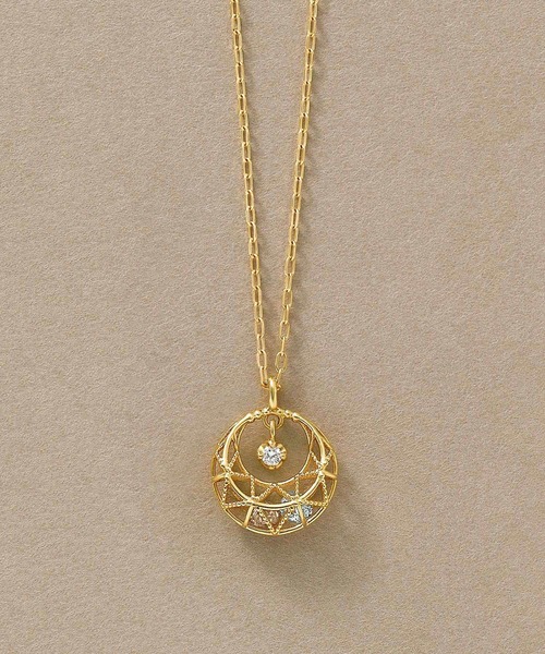 TAKE-UP(テイクアップ)の「K18パニエ クレセントネックレス(ネックレス・レディース・イエローゴールド・FREE)」の7枚目の写真