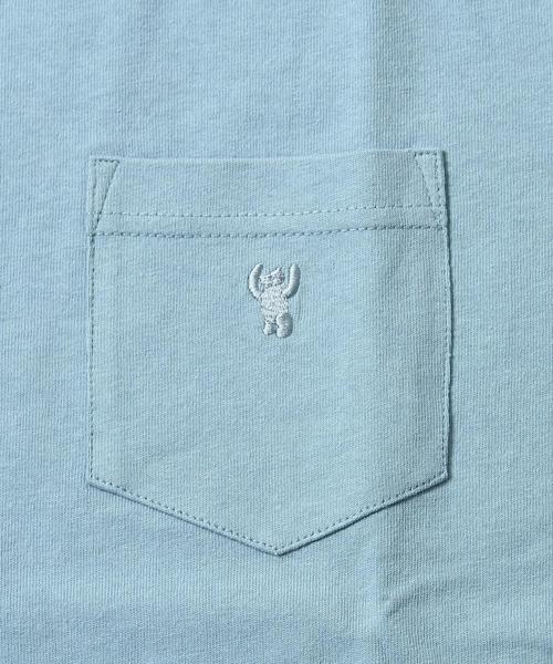 coen（コーエン）の「USAコットンクルーネックポケットTシャツ2018SS(ライトピンク、ライトブルー⇒WEB限定カラー)（Tシャツ/カットソー・メンズ・ライトピンク/ホワイト/ブラック/ライトグレー/オリーブ/ネイビー/ライトブルー/パープル/オレンジ系その他・MEDIUM/X-LARGE/LARGE/SMALL）」の22枚目の写真