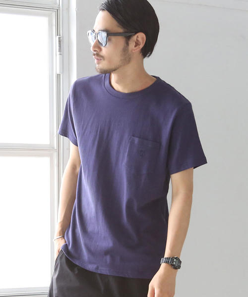 coen（コーエン）の「USAコットンクルーネックポケットTシャツ2018SS(ライトピンク、ライトブルー⇒WEB限定カラー)（Tシャツ/カットソー・メンズ・ライトピンク/ホワイト/ブラック/ライトグレー/オリーブ/ネイビー/ライトブルー/パープル/オレンジ系その他・MEDIUM/X-LARGE/LARGE/SMALL）」の14枚目の写真