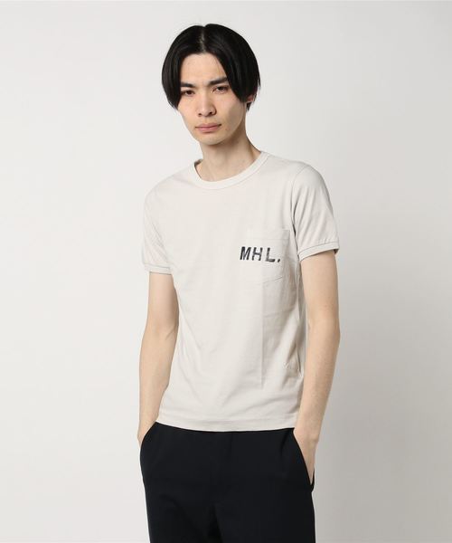 MHL.（エムエイチエル）の「PRINTED COTTON JERSEY（Tシャツ/カットソー・メンズ・ホワイト/オフホワイト/チャコール・MEDIUM/SMALL/LARGE/X-LARGE）」の15枚目の写真