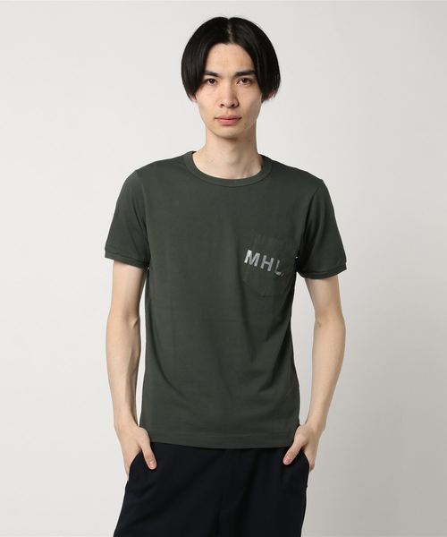 MHL.（エムエイチエル）の「PRINTED COTTON JERSEY（Tシャツ/カットソー・メンズ・ホワイト/オフホワイト/チャコール・MEDIUM/SMALL/LARGE/X-LARGE）」の14枚目の写真