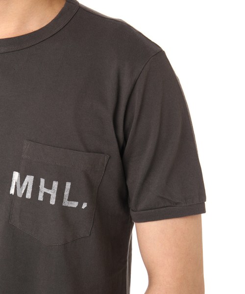 MHL.（エムエイチエル）の「PRINTED COTTON JERSEY（Tシャツ/カットソー・メンズ・ホワイト/オフホワイト/チャコール・MEDIUM/SMALL/LARGE/X-LARGE）」の9枚目の写真