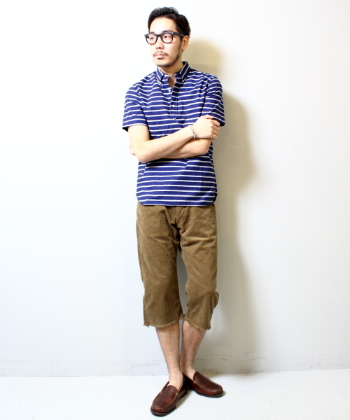 BEAMS PLUS（ビームスプラス）の「○B+P/O BD Border（シャツ/ブラウス・メンズ・ホワイト/ブルー/ネイビー・SMALL/MEDIUM/LARGE）」の10枚目の写真