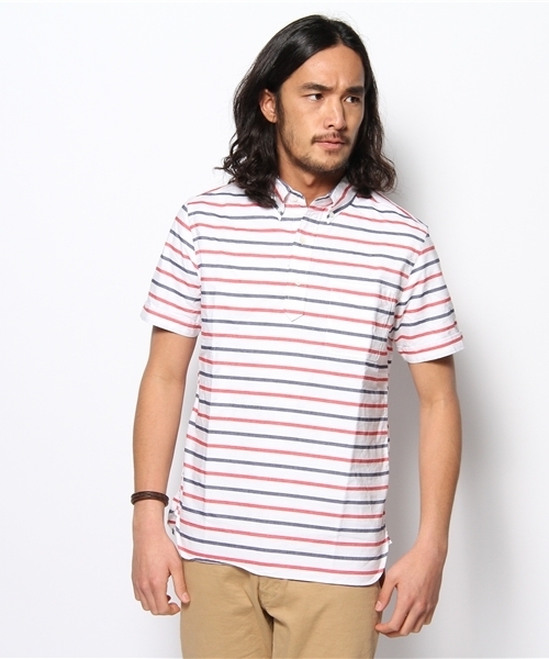 BEAMS PLUS（ビームスプラス）の「○B+P/O BD Border（シャツ/ブラウス・メンズ・ホワイト/ブルー/ネイビー・SMALL/MEDIUM/LARGE）」の11枚目の写真