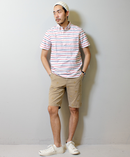 BEAMS PLUS（ビームスプラス）の「○B+P/O BD Border（シャツ/ブラウス・メンズ・ホワイト/ブルー/ネイビー・SMALL/MEDIUM/LARGE）」の14枚目の写真