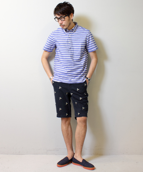 BEAMS PLUS（ビームスプラス）の「○B+P/O BD Border（シャツ/ブラウス・メンズ・ホワイト/ブルー/ネイビー・SMALL/MEDIUM/LARGE）」の16枚目の写真