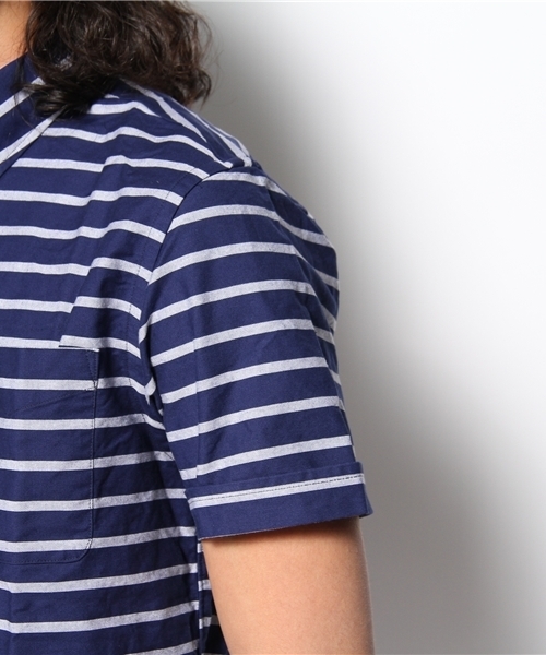 BEAMS PLUS（ビームスプラス）の「○B+P/O BD Border（シャツ/ブラウス・メンズ・ホワイト/ブルー/ネイビー・SMALL/MEDIUM/LARGE）」の8枚目の写真