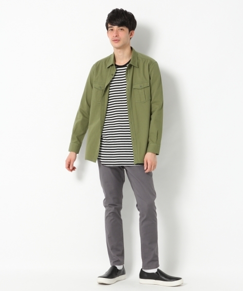 RAGEBLUE（レイジブルー）の「ワッフルロングクルー5分袖/790347（Tシャツ/カットソー・メンズ・グレー/ブラック/その他/ホワイト・MEDIUM/SMALL/LARGE）」の7枚目の写真