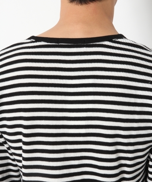 RAGEBLUE（レイジブルー）の「ワッフルロングクルー5分袖/790347（Tシャツ/カットソー・メンズ・グレー/ブラック/その他/ホワイト・MEDIUM/SMALL/LARGE）」の18枚目の写真