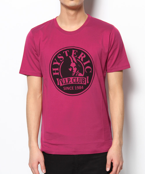 HYSTERIC GLAMOUR（ヒステリックグラマー）の「CLUB STICKER pt T-SH（Tシャツ/カットソー・メンズ・ホワイト/ピンク/ブラック・SMALL/MEDIUM/LARGE）」の3枚目の写真