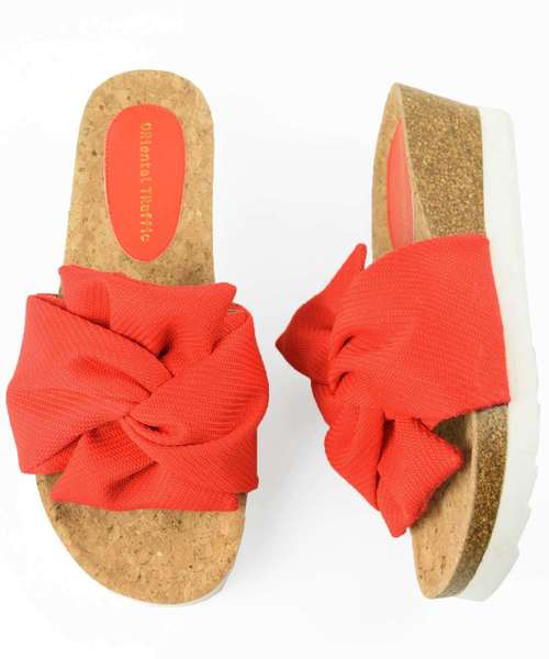 ORiental TRaffic（オリエンタルトラフィック）の「春夏★厚底リボンサンダル★8223（サンダル・レディース・レッド/ブラック/ホワイト・LL/L/S/M）」の9枚目の写真