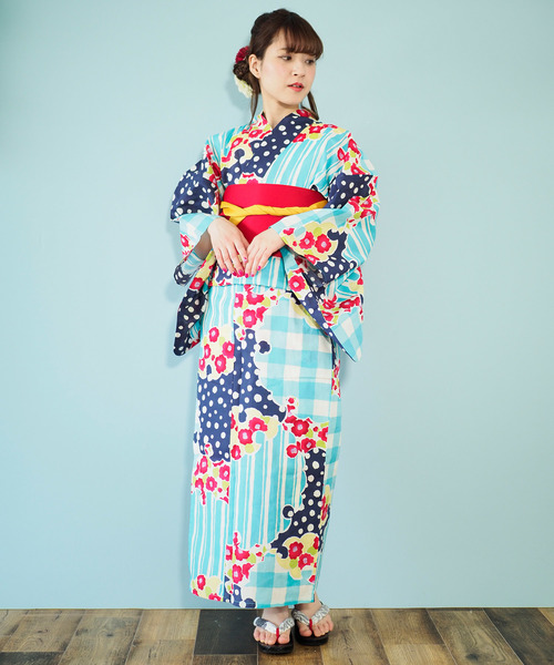 shopnikoniko（ショップニコニコ）の「雑誌掲載　セブンティーン掲載　一人でも着れる浴衣3点セット浴衣作り帯下駄（浴衣・レディース・その他/その他2/その他3/その他4/その他1/H/D/E/F/A/C/G/B・フリー）」の4枚目の写真