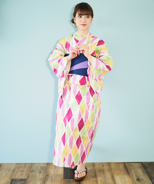 shopnikoniko（ショップニコニコ）の「雑誌掲載　セブンティーン掲載　一人でも着れる浴衣3点セット浴衣作り帯下駄（浴衣・レディース・その他/その他2/その他3/その他4/その他1/H/D/E/F/A/C/G/B・フリー）」の3枚目の写真