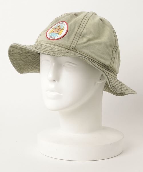 FUNALIVE（ファンアライブ）の「WAPPEN CANVAS METRO キャンバスワッペンメトロハット（ハット・メンズ・ベージュ/ブラック/ネイビー/オリーブドラブ・FREE）」の3枚目の写真