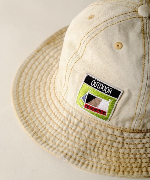 FUNALIVE（ファンアライブ）の「WAPPEN CANVAS METRO キャンバスワッペンメトロハット（ハット・メンズ・ベージュ/ブラック/ネイビー/オリーブドラブ・FREE）」の8枚目の写真