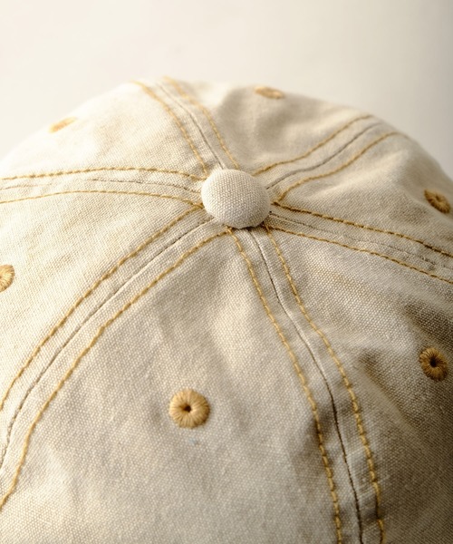 FUNALIVE（ファンアライブ）の「WAPPEN CANVAS METRO キャンバスワッペンメトロハット（ハット・メンズ・ベージュ/ブラック/ネイビー/オリーブドラブ・FREE）」の7枚目の写真